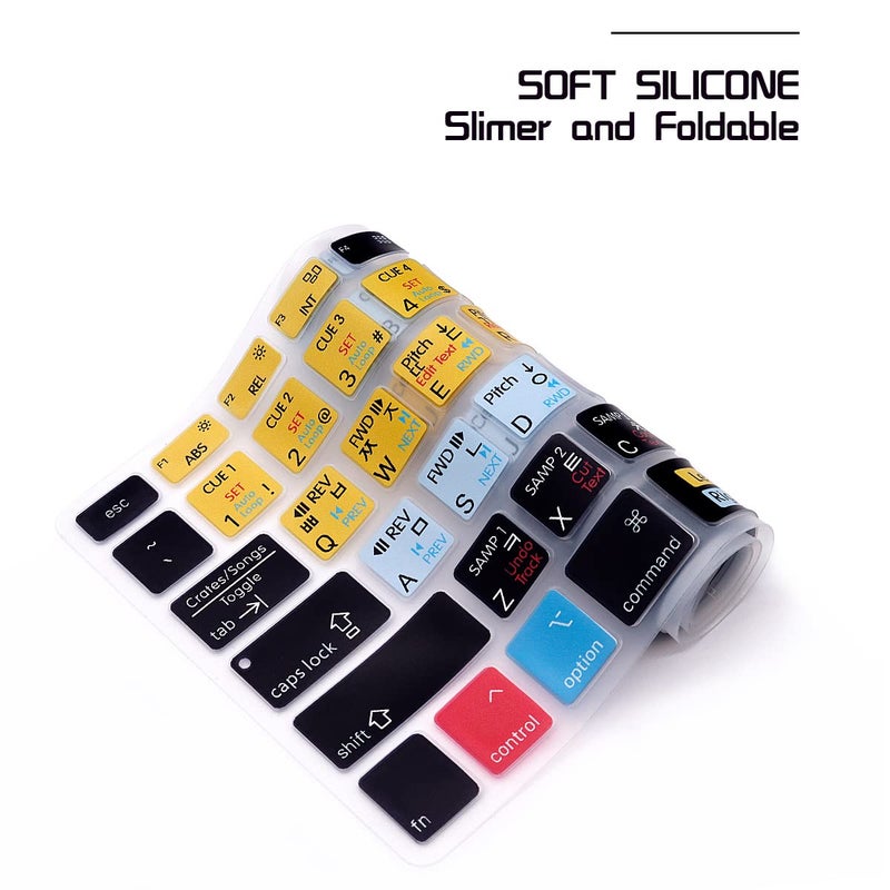 HRH Korean Shortcut Hotkey Silicone Keyboard Cover Skin for MacBook Air 13,Pro 13/15/17 (with or w/Out Retina Display, 2015 or Older Version),for iMac Older USA Keyboard Protector-Serato Scratch Live - Image 5